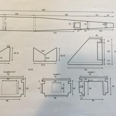 Plan des éléments du fuselage